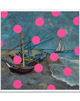 Fishing Boats With Pink Circles - Oleksandr Balbyshev Oleksandr Balbyshev